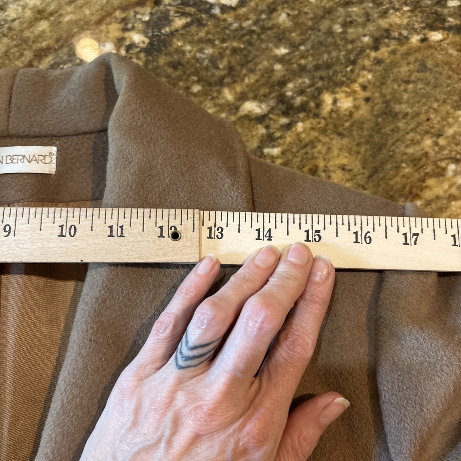 VTG Harve Morton Bernard Long Wool Heavy Shawl Collar Women Coat USA Brown NWT