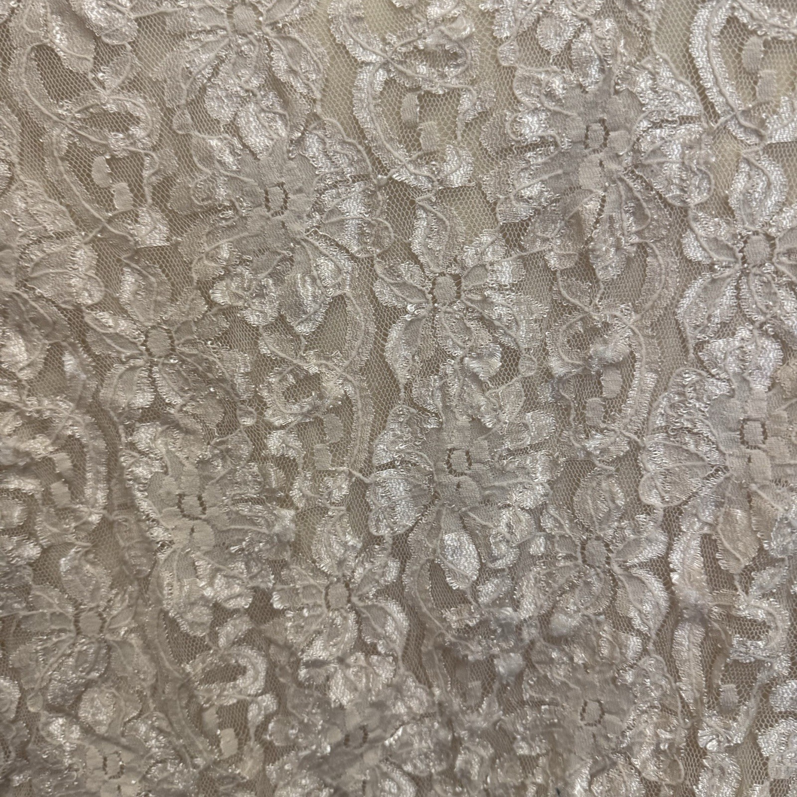 Vintage Mesh Lace Blouse Impressions Of California Sz S Cream Tan Elegant Floral