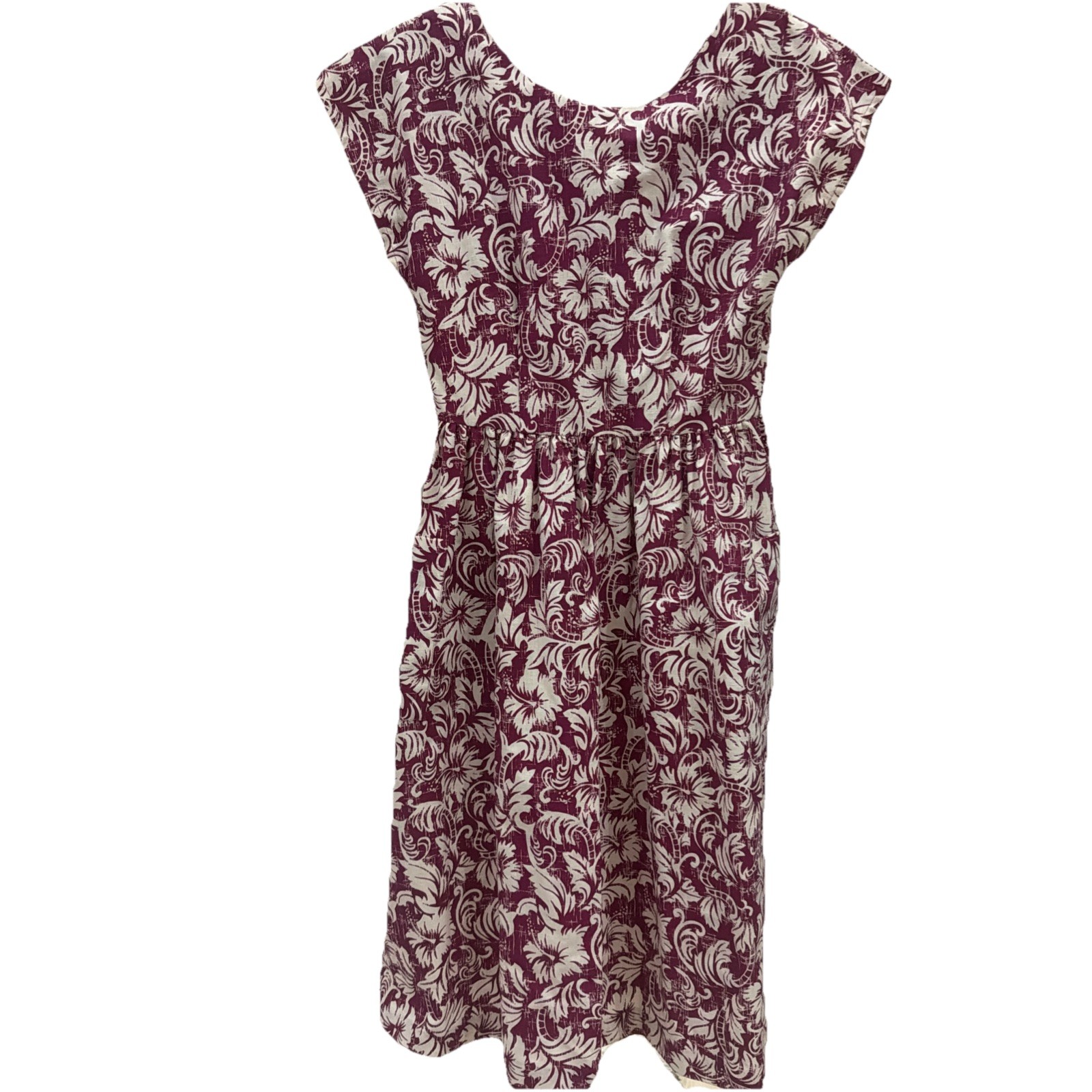Vintage Allan James Hawaiian Heritage Dress 1252 Size 10 Cotton/Polyester Dress
