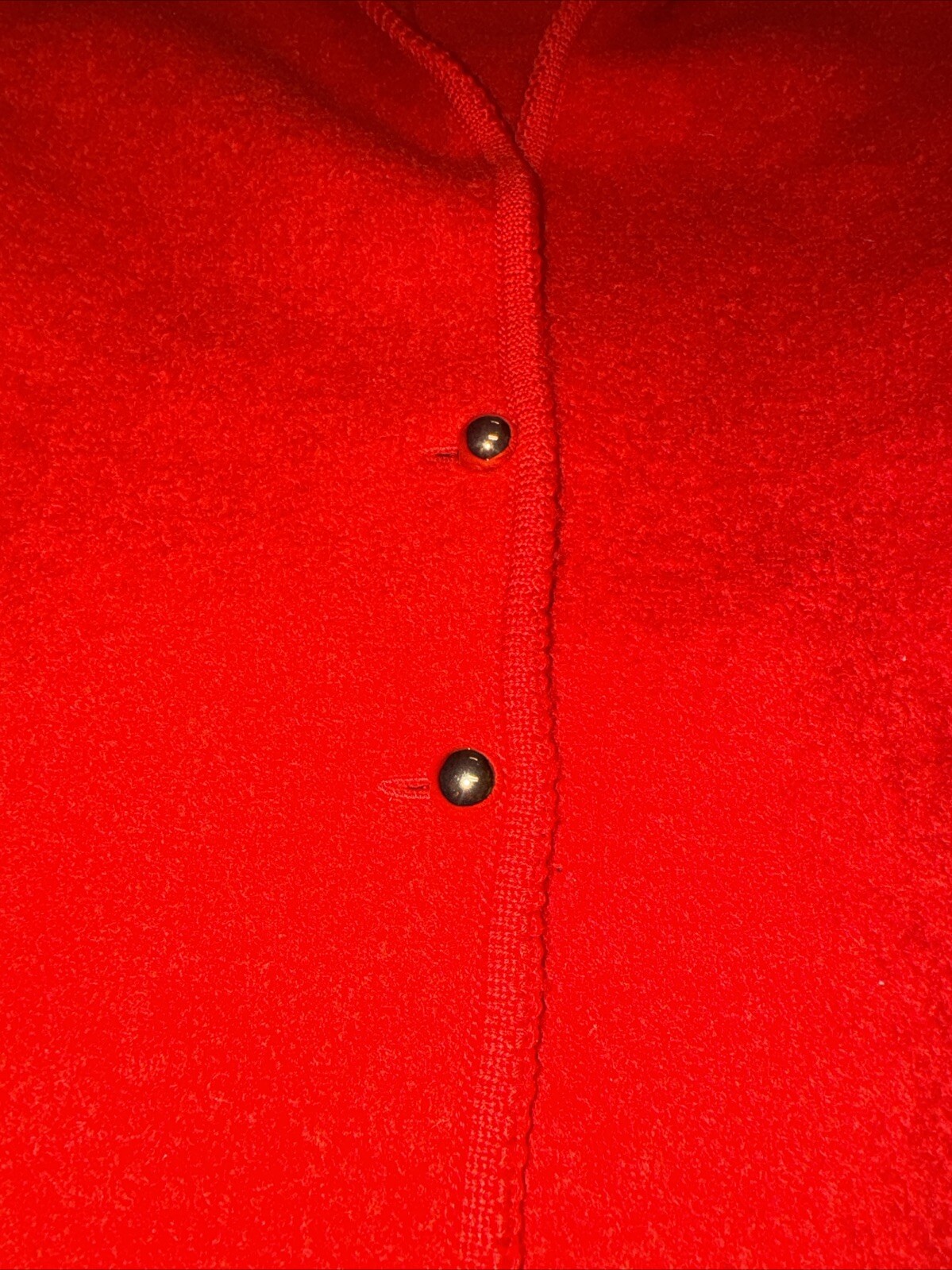 Vintage Dorce 100% Wool Button Down Red Christmas Blazer Sweater Size Medium