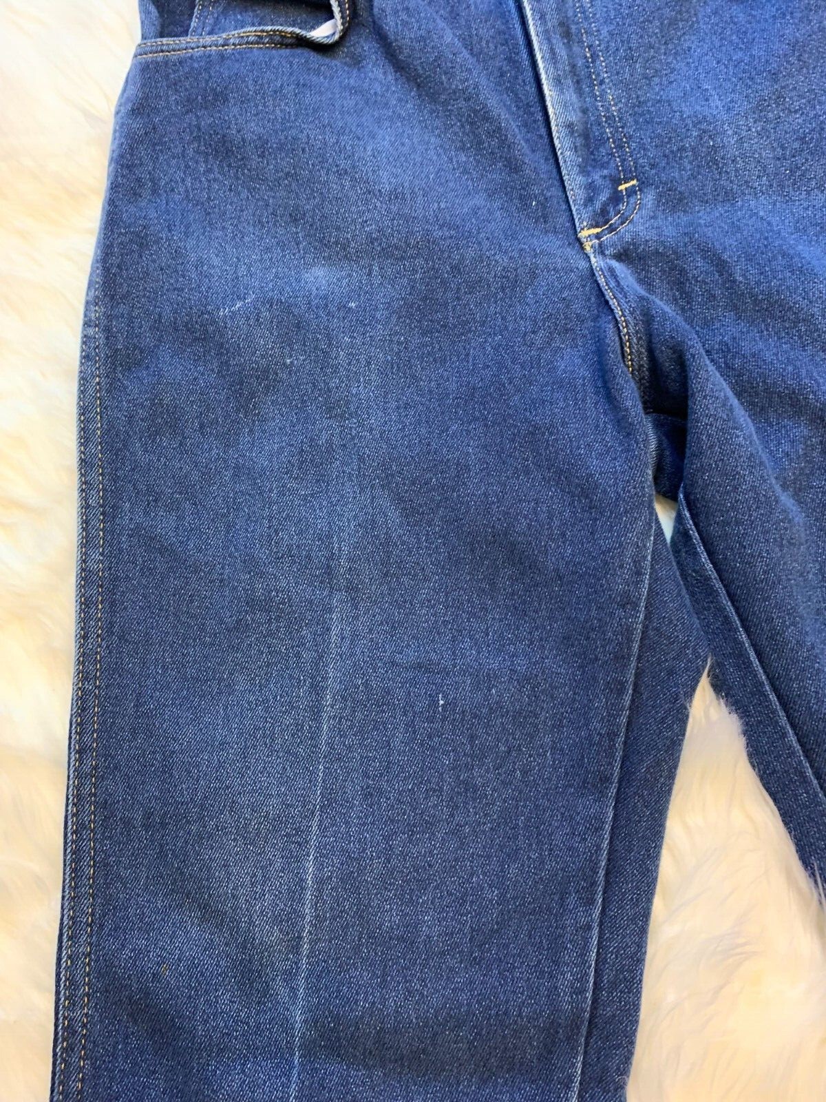 Vintage Lee Riders Blue Jeans Tag Women’s Sz 14ish USA Union Made Tapered READ
