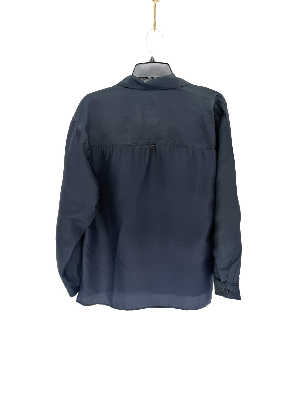 Vintage Silkland Navy Blue Women’s Silk Blouse Small