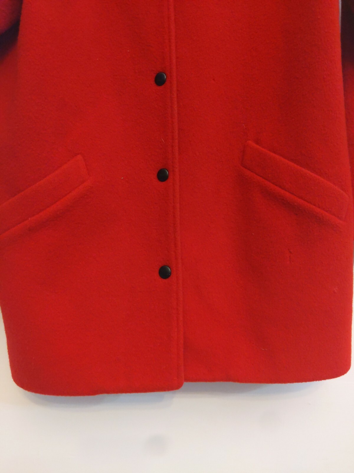 Vtg John Meyer Red Peacoat 100% Wool Sz 10