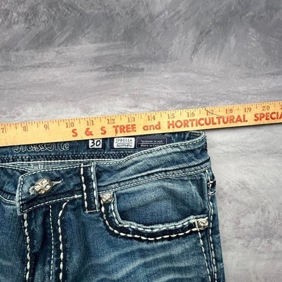 Miss Me Y2K Skater Gothic Bootcut Jeans 30 Distressed Denim Streetwear 2000s