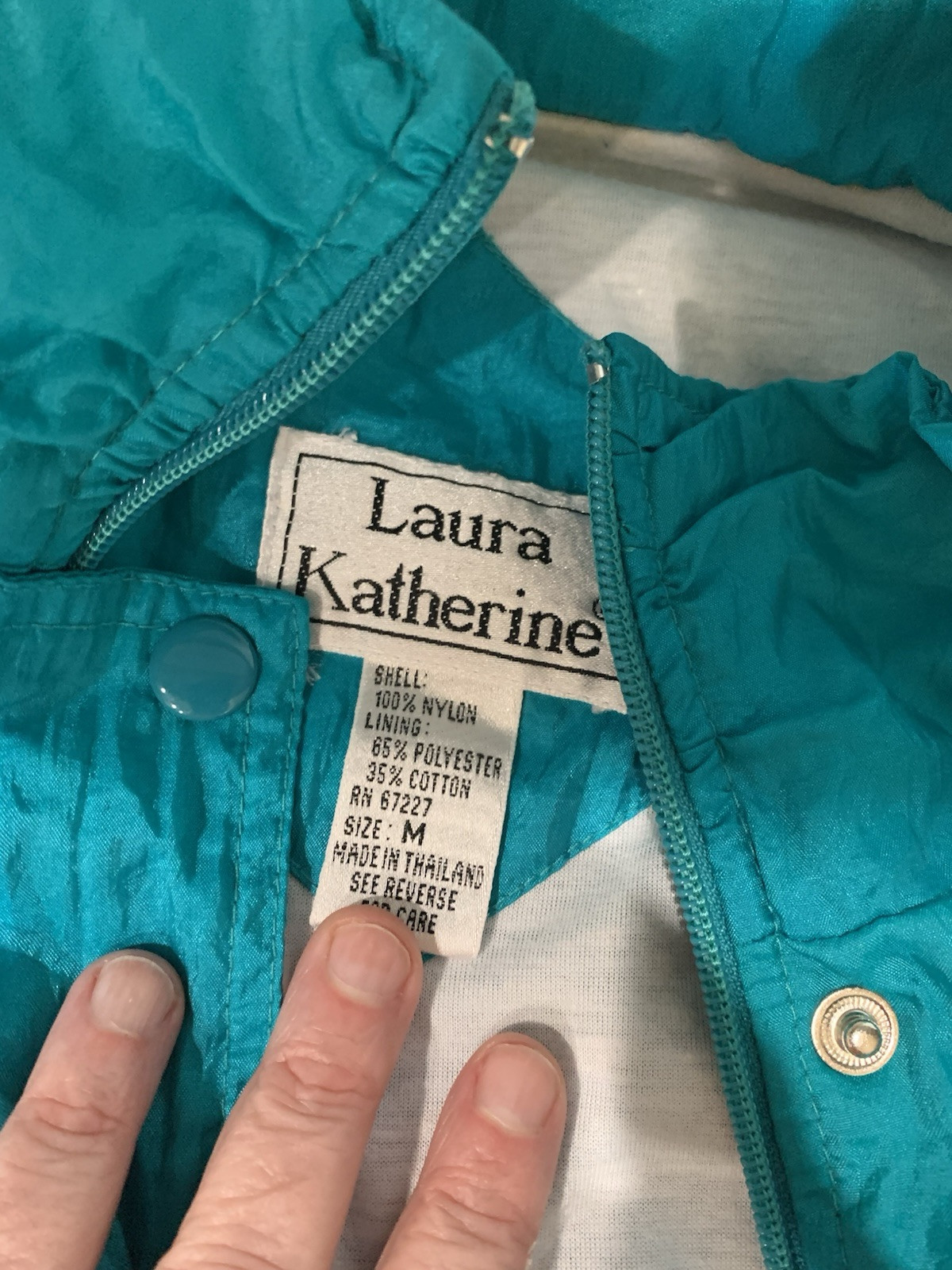 VTG LAURA KATHERINE Womens Adult Green/tealish Track Suit Jacket Pants M