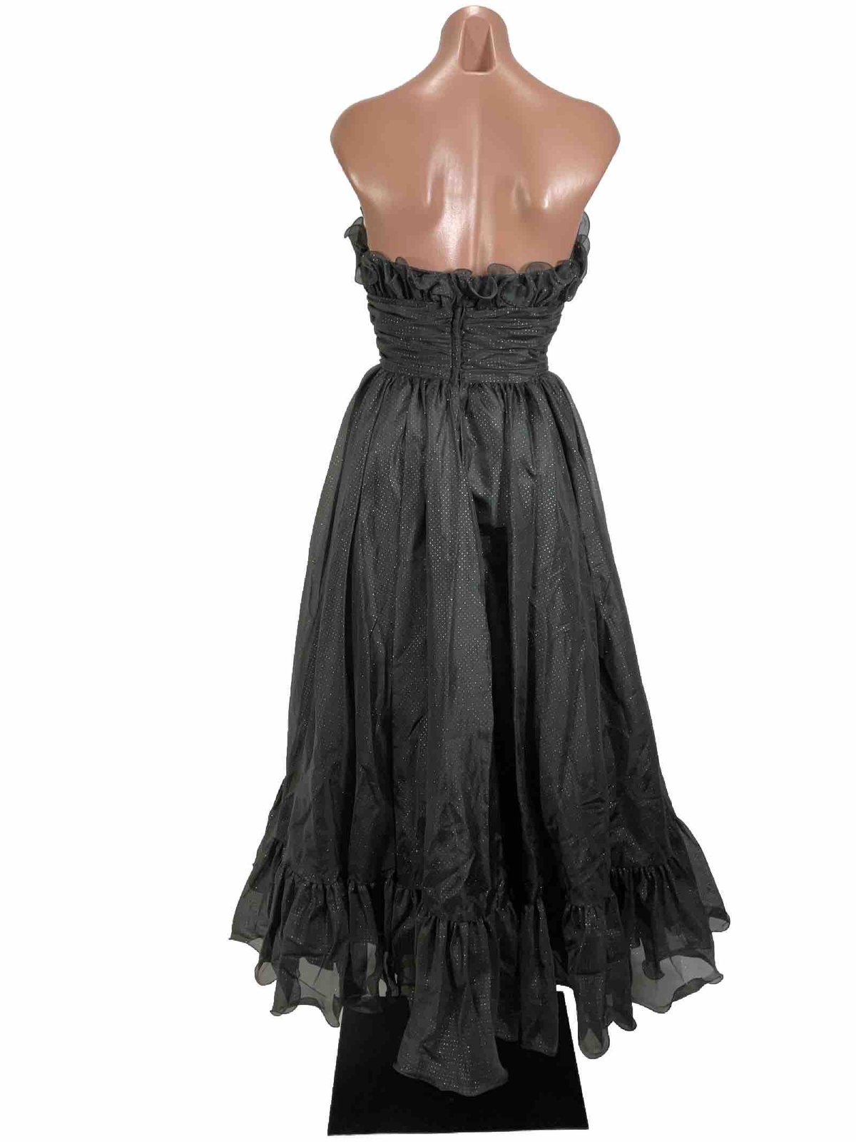 Mike Benet Vintage 80s Glitter Seashell princess tulle Pageant Prom Party Dress