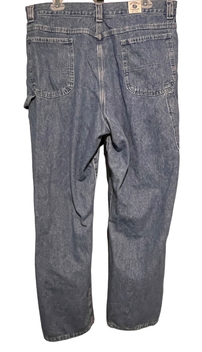 Vintage Lee Riders Denim Cargo Jeans Sz 18 Blue 100% Cotton USA Made 36 x 30