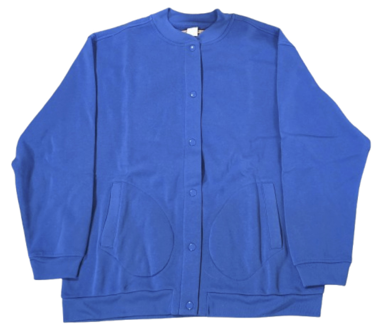Vintage 80s Tudor Court Teal Blue Snap Front Sweatshirt Jacket Adult Large C 44