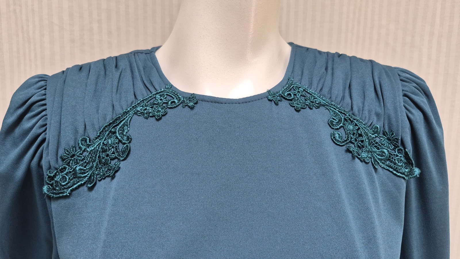 NWT Vintage 1980s TABBY CALIFORNIA Teal Dress with BELT – Size M