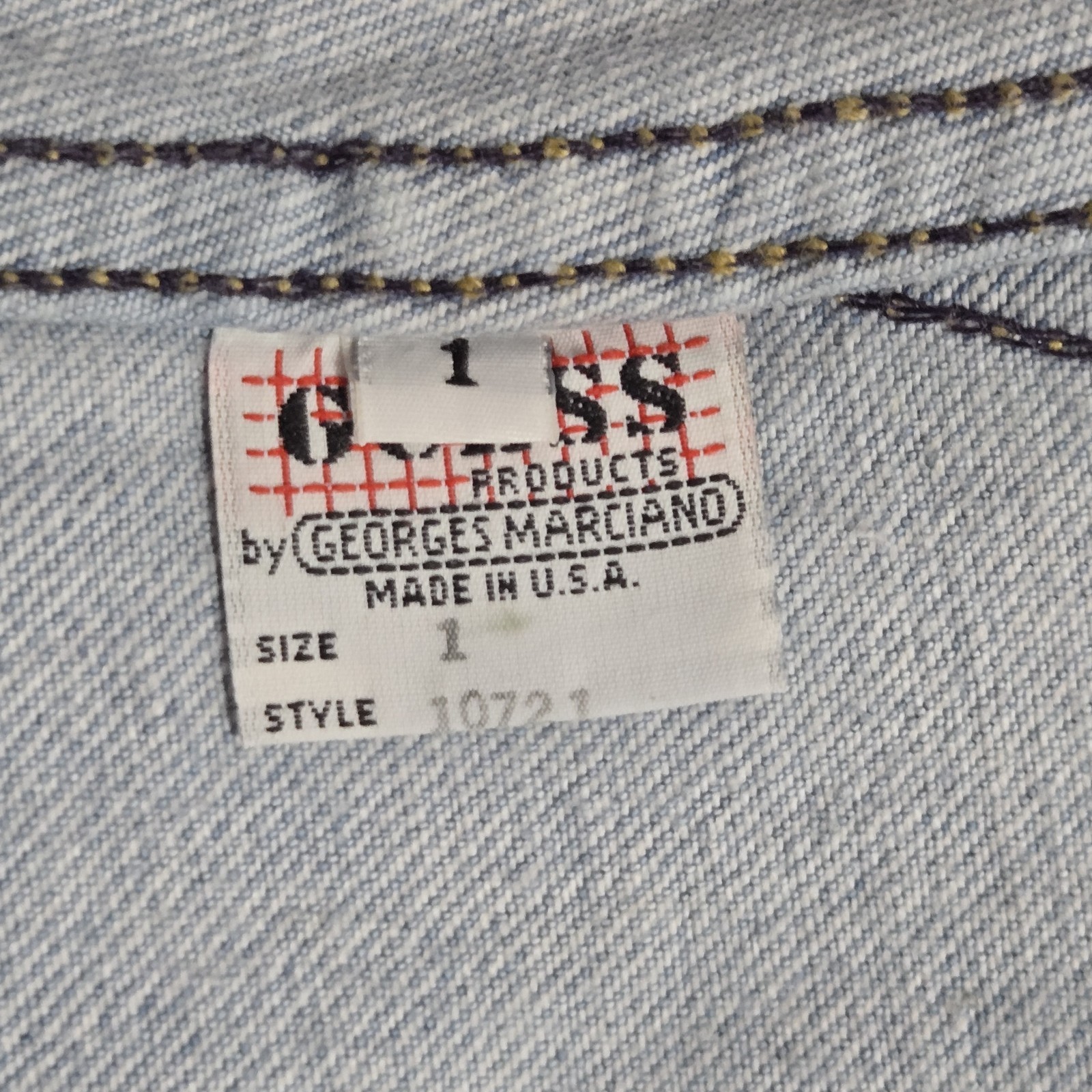 Vintage Guess By Marciano Womens 1980s Light Wash Pleated Denim Jean Overalls 1