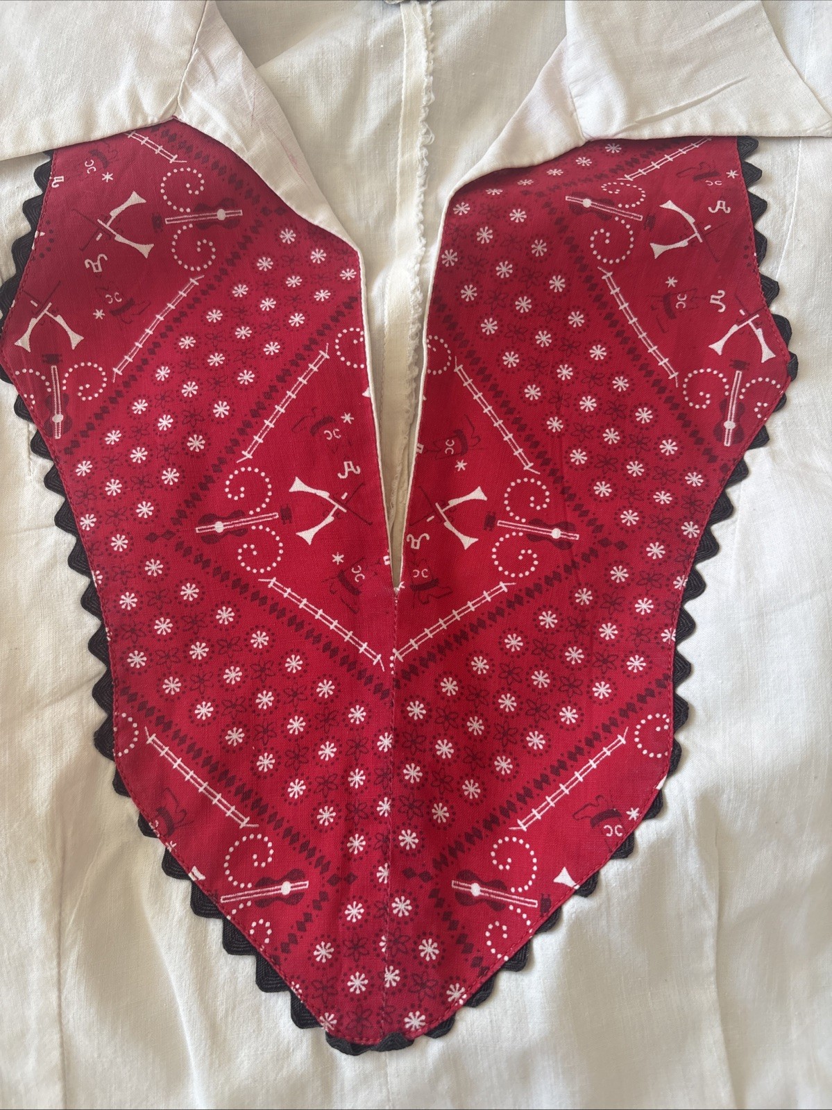 Vintage 50’s Dolores Resort Wear Women’s Western Blouse Size M/L USA Made