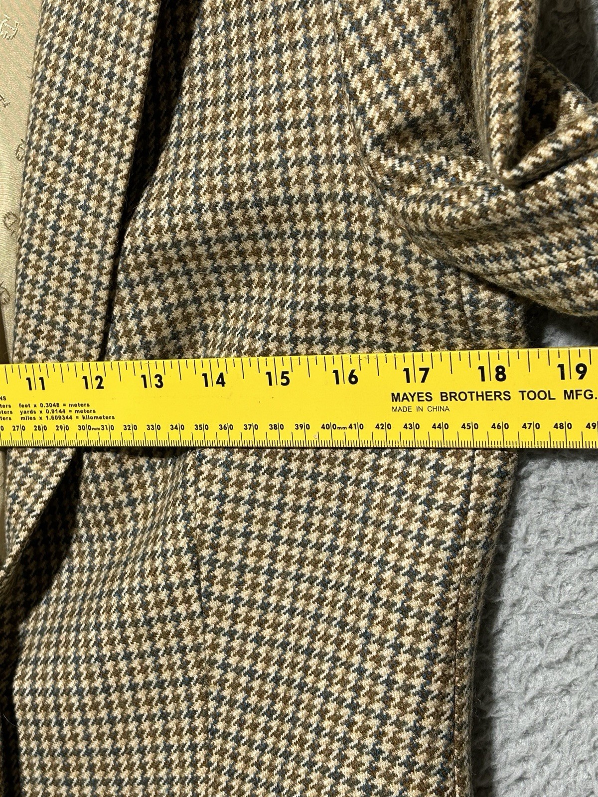 Ettienne Aigner Vintage Womens L Houndstooth Blazer Jacket 2 Button Lined Piping