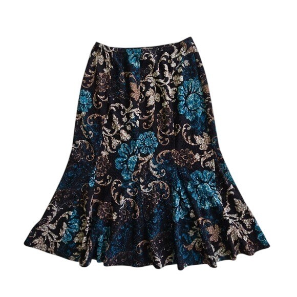 VTG 90s, y2k boho whimsygoth forest fairy midi skirt / LG / mermaid, witchy