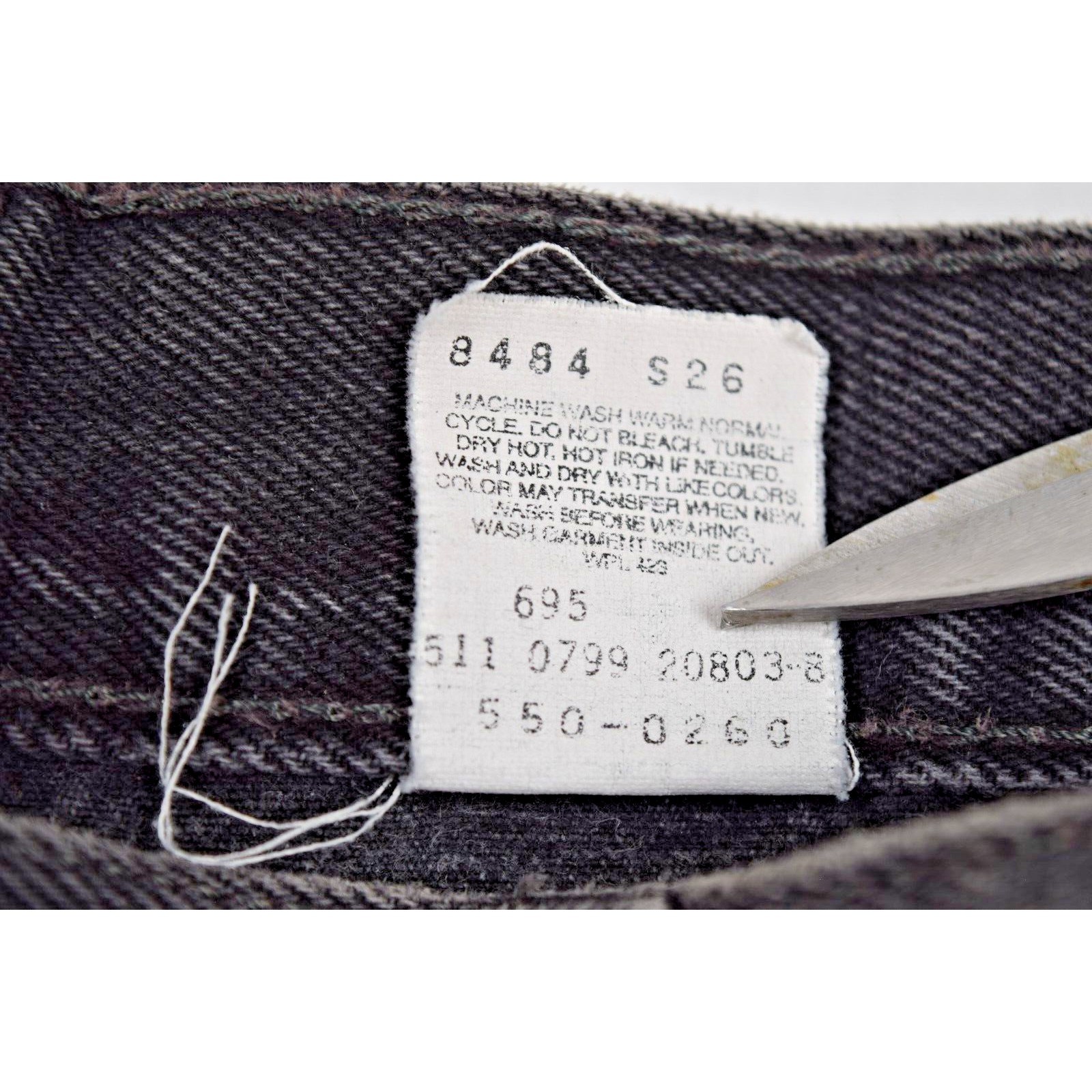 Vintage Levis 550 Jeans Black Relaxed Fit 33 x 30 Faded Black Made USA 1999