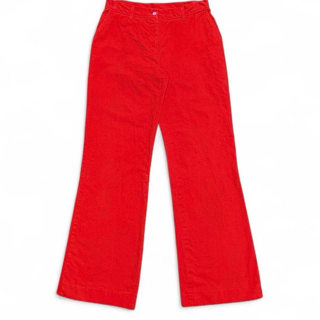 Vintage Low Rise Classic Flare Trouser Chino Red 29×32