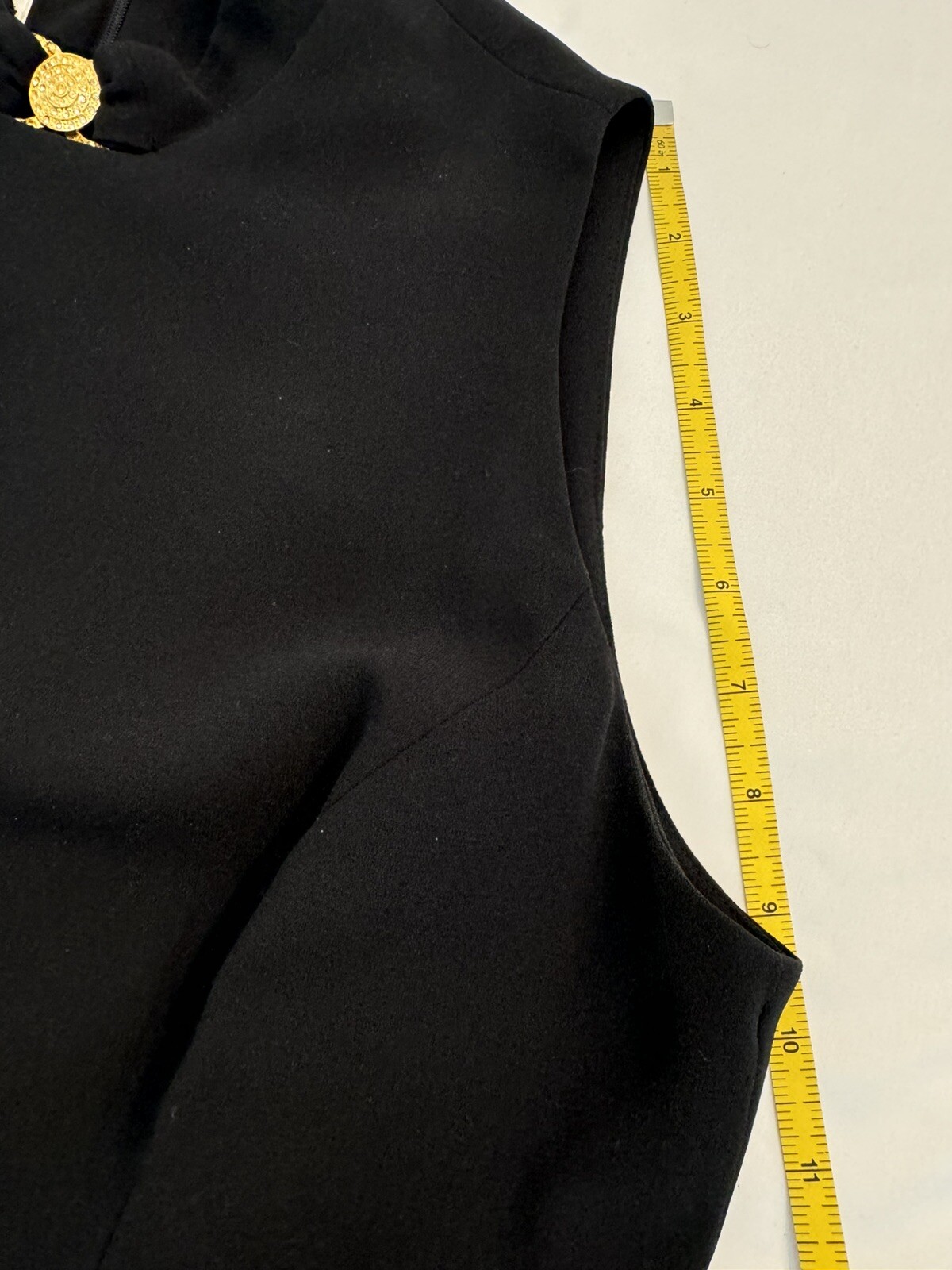 Vtg 90’s EVAN PICONE Black Maxi Cocktail Dress Size 12 with