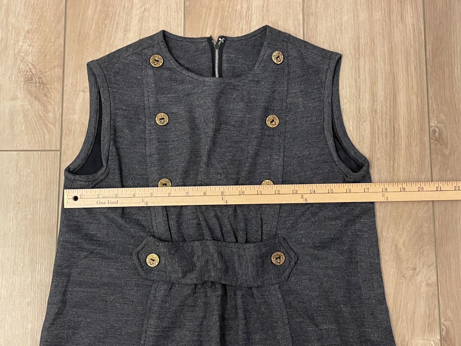 Vtg 1960s Johnstons California Wool Knit Gray Shift Dress-Women’s 10/Modern 4-6