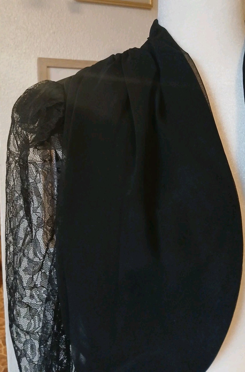 Vintage 80’s XS/S Mademoiselle Black Lace Mini Cocktail Prom Dress With Jacket