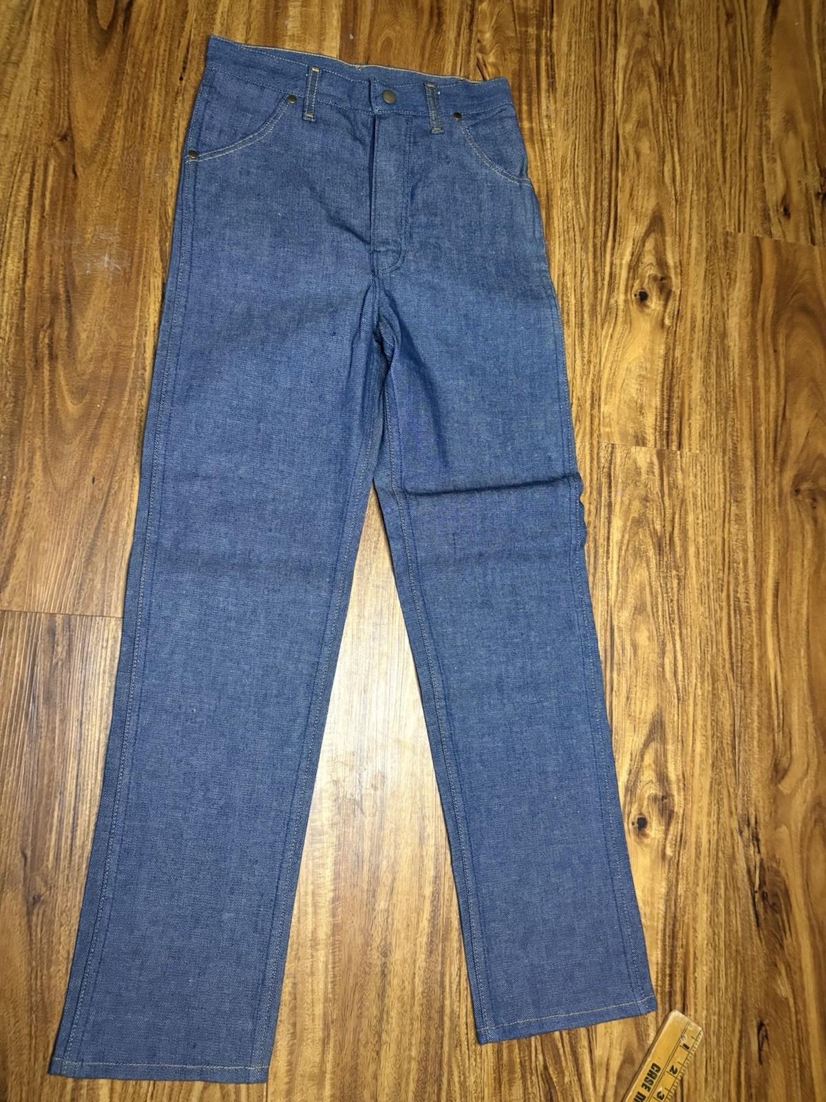 NEW Vtg 50s BLUE BELL Wrangler Side Zip Jeans Girls Sanforized Denim Sz 10 S NWT