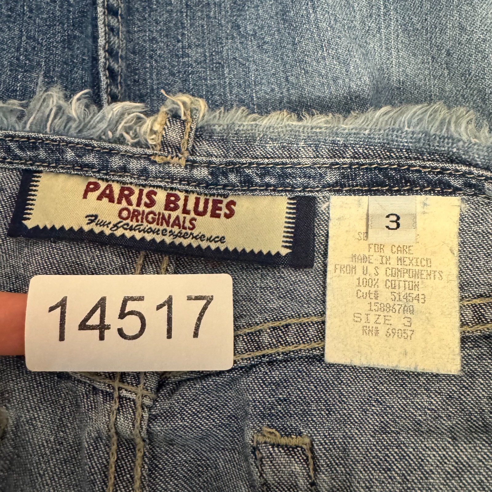 Y2K Vintage Paris Blues Denim Midi Skirt 2 4 25 26 Western Prairie Boho Fairy