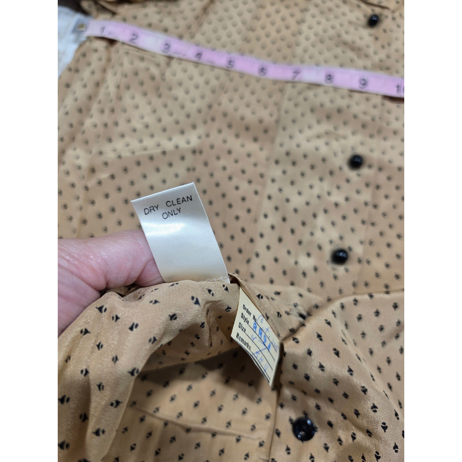 David Hayes Saks Fifth Avenue Vintage 3-Piece Skirt Suit Set Tan Black Size 4