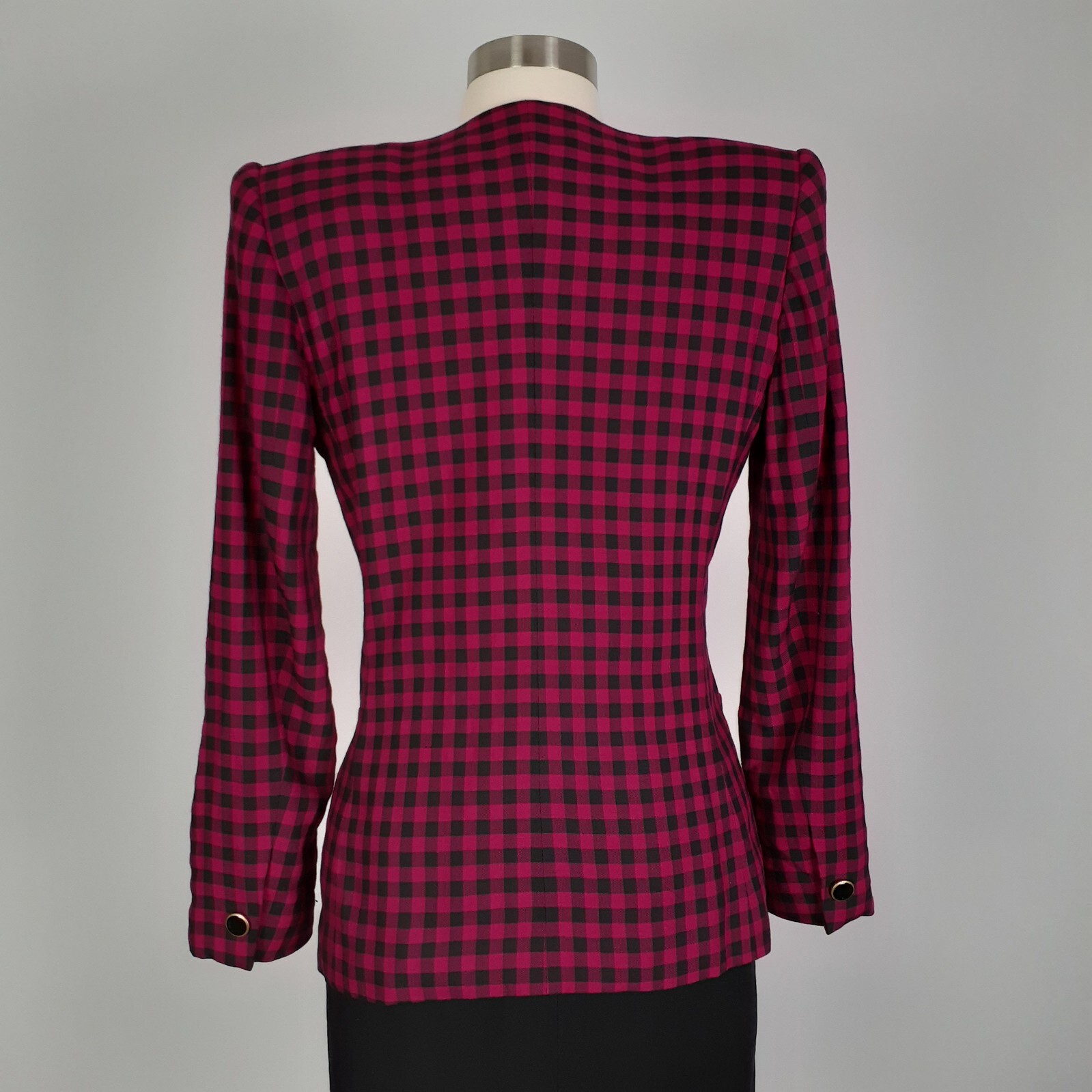 90’s Vintage Bold Gingham Blazer by Stirling Cooper Women’s Suit Jacket Size 4