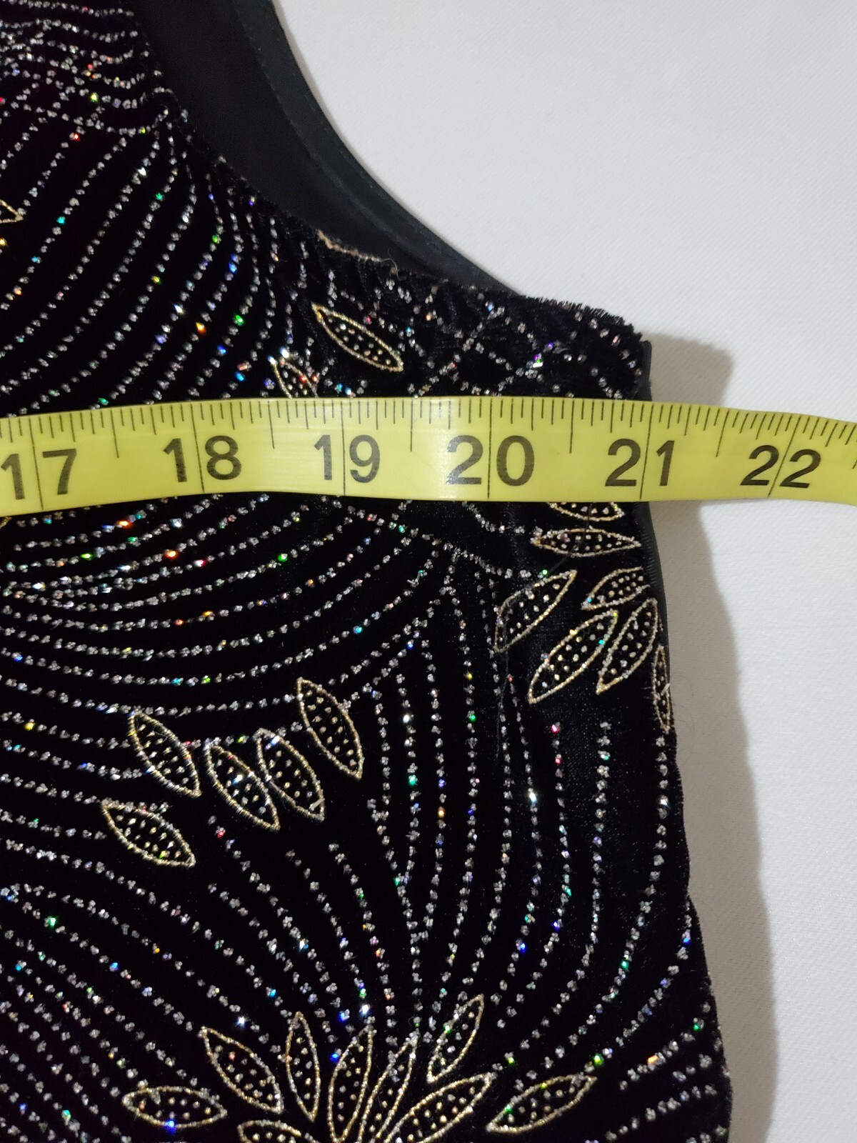 Vintage Impressions of California Women Vest Large Black Velvet Sparkly USA Made