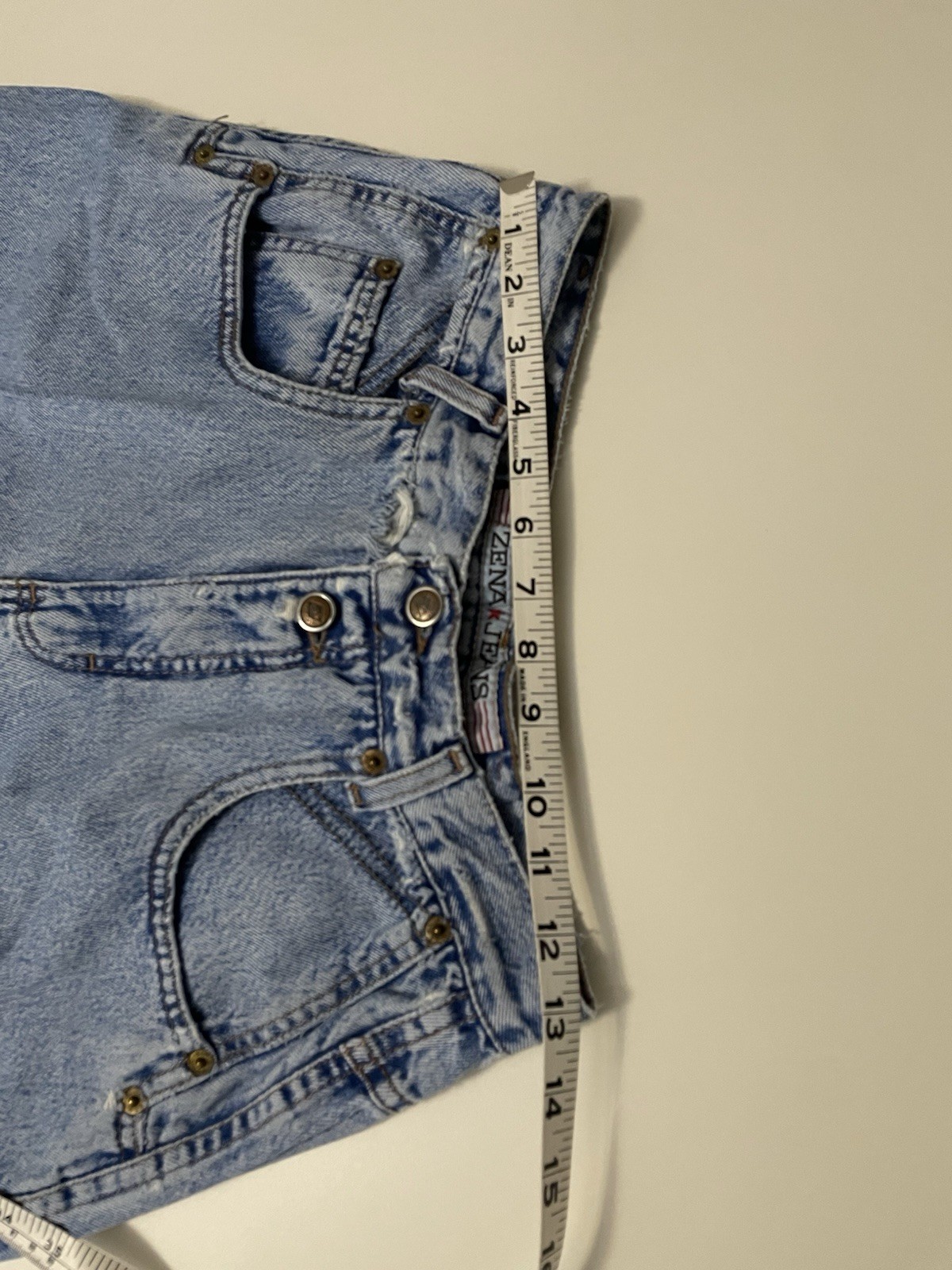 Vintage Zena 90s Y2K High Waist Denim Distressed Tapered Blue Mom Jeans 26 Waist