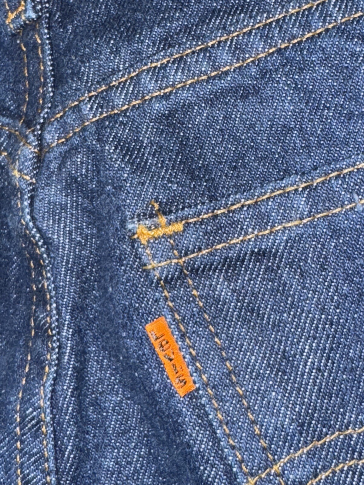 VTG 70’s Levi’s 25035 0214 Orange Tab Jeans Size 12 Talon 42 Zipper Dark! USA