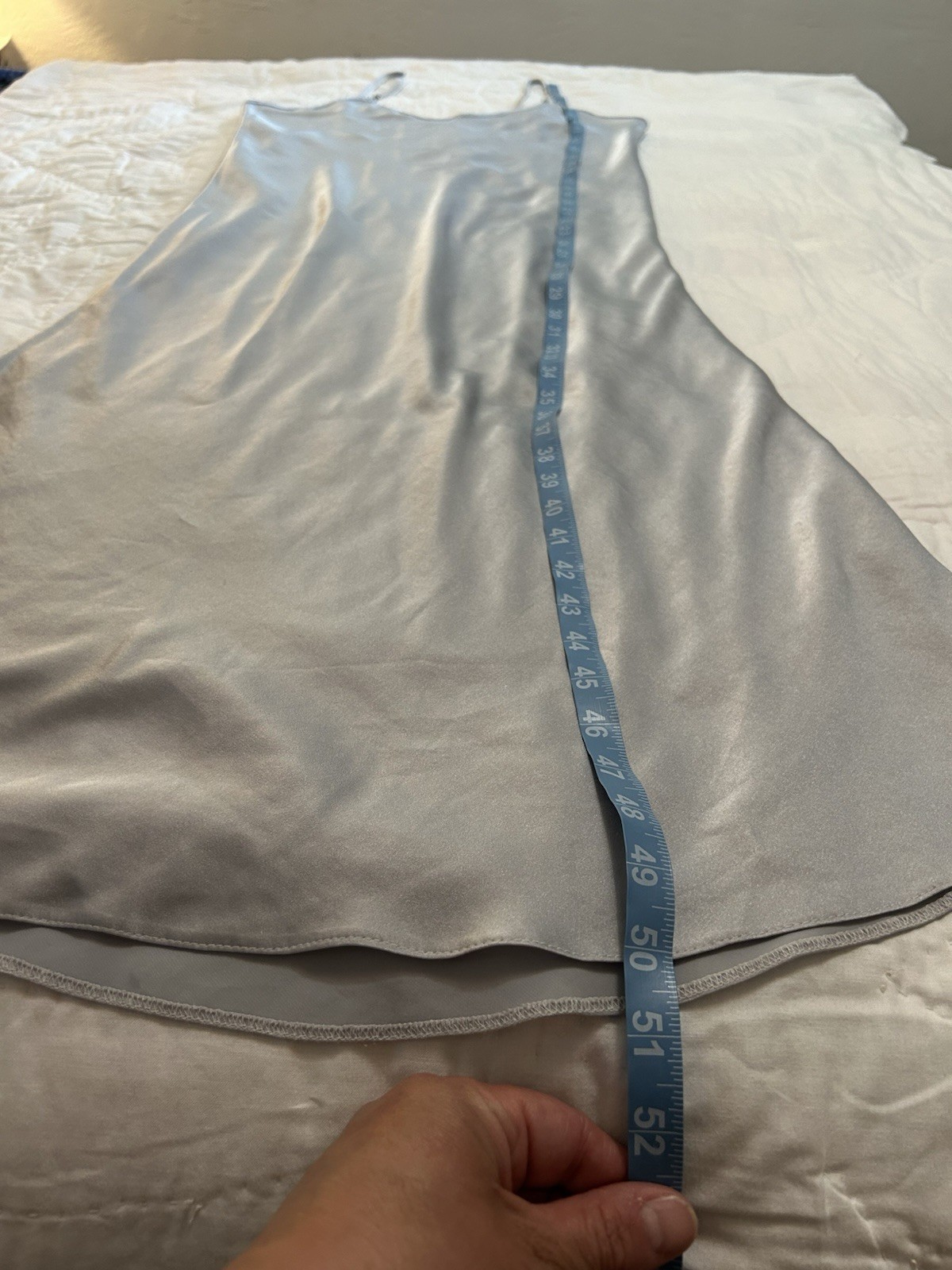 VTG 90s Bias Cut Satin Slip Dress Womens S Silver Gatsby Style Wedding Guest