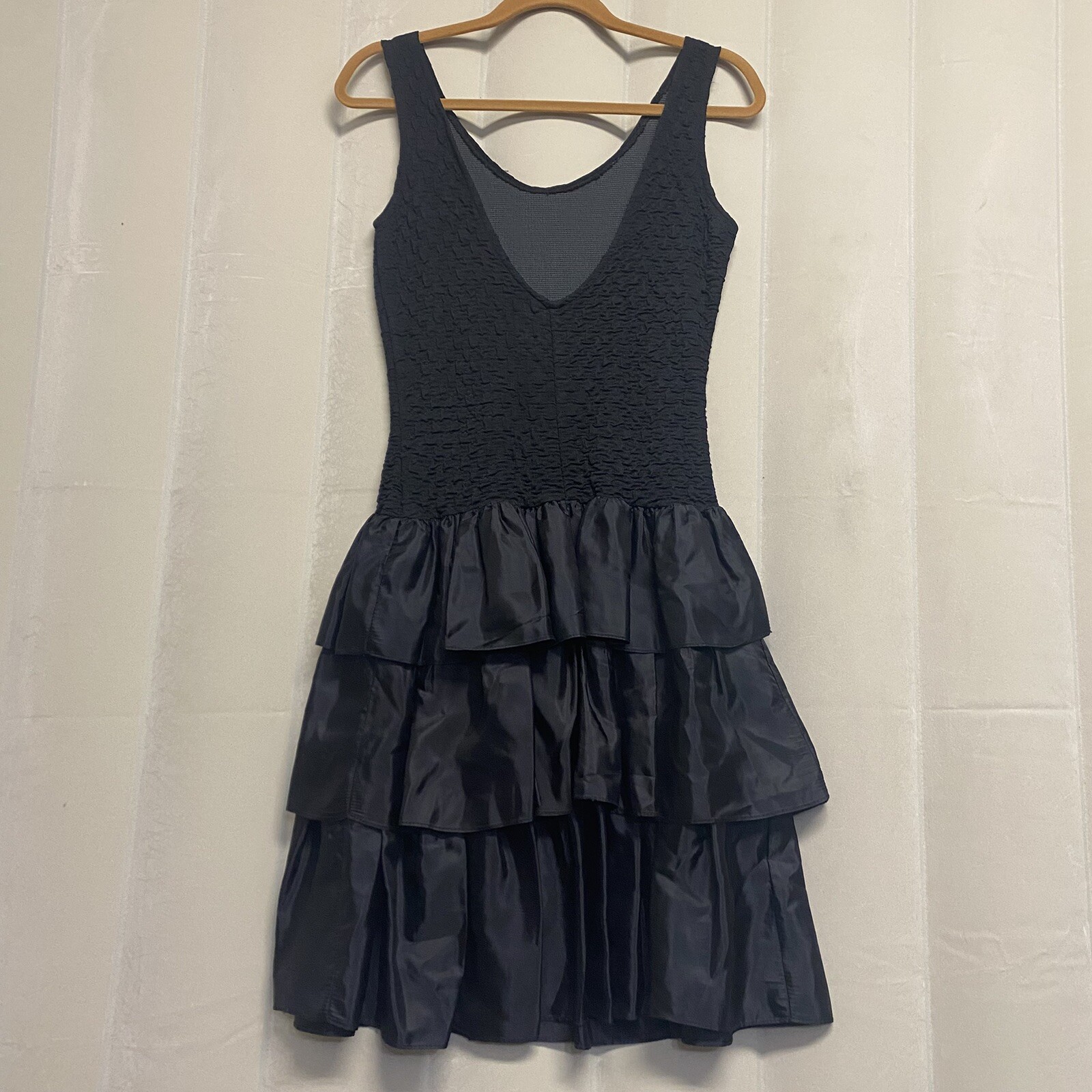 Vintage Wild Dress Women’s Dress Medium Fit Flare Tiered Bows Dirty Dancing 60s
