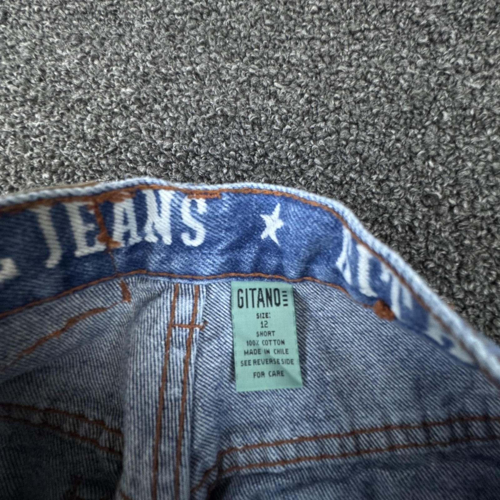 Vintage Gitano Jeans Womens 12 Short Blue Denim High Rise Tapered Mom 90s Pants