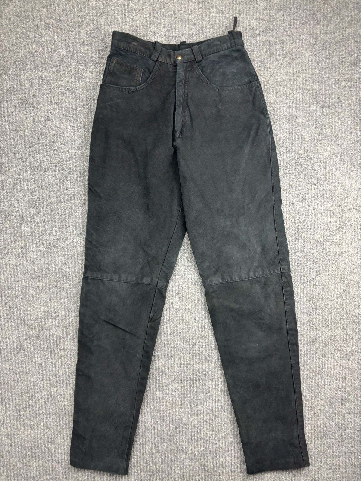 Vintage Dalmys Canadian Suede Leather Pants Women’s 5 Black Lined High Waisted