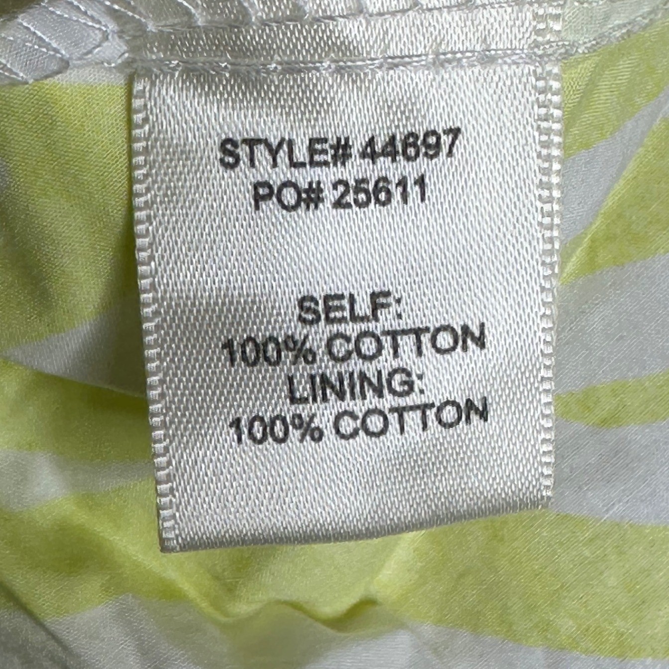 Skies Are Blue Zebra Print Peplum Overlap Top size Large Lime Yellow/White