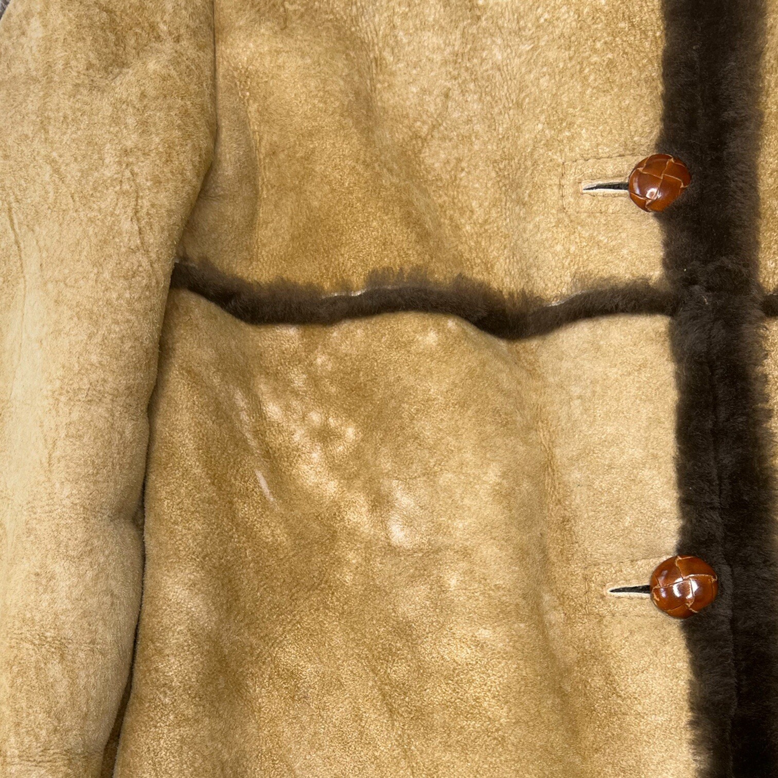 Vintage Womens Sawyer Napa Shearling Ranch Coat Jacket Sheepskin 1970s