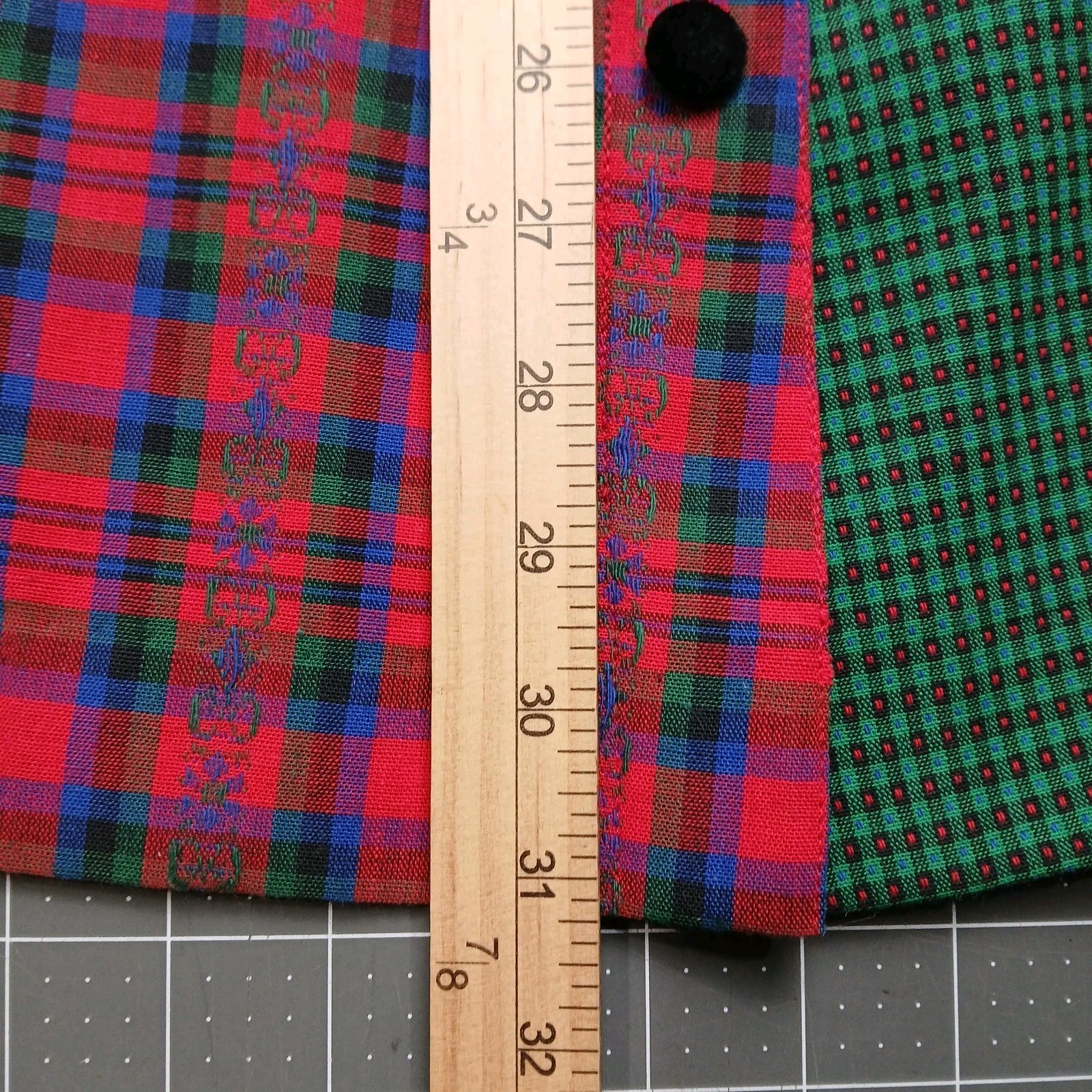 Vtg Susan Bristol Patchwork Prairie Cottagecore Plaid Midi Skirt Pockets 4
