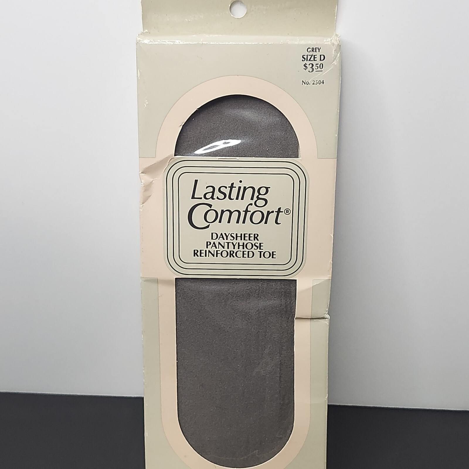 Lasting Comfort Daysheer Pantyhose Size D Gray Grey Vintage Fashion