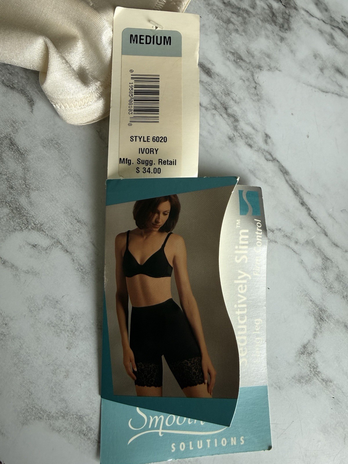 Vintage Seductively Slim By Smoothie Girdle No Garter Size M NEW Ivory