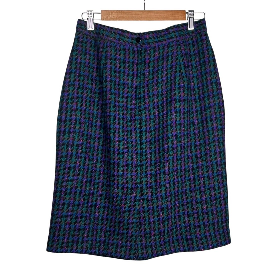 Amanda Smith Petites Vintage Houndstooth Pencil Skirt size 14