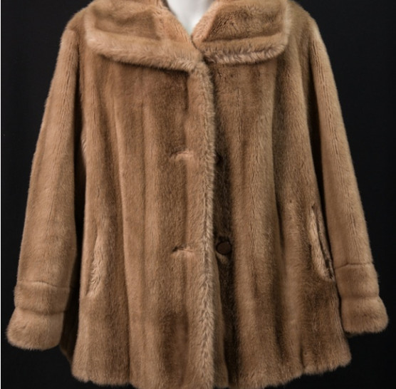 Mincara Russel Taylor Lovely Faux Fur Coat Vintage Mink fake tan brown Medium