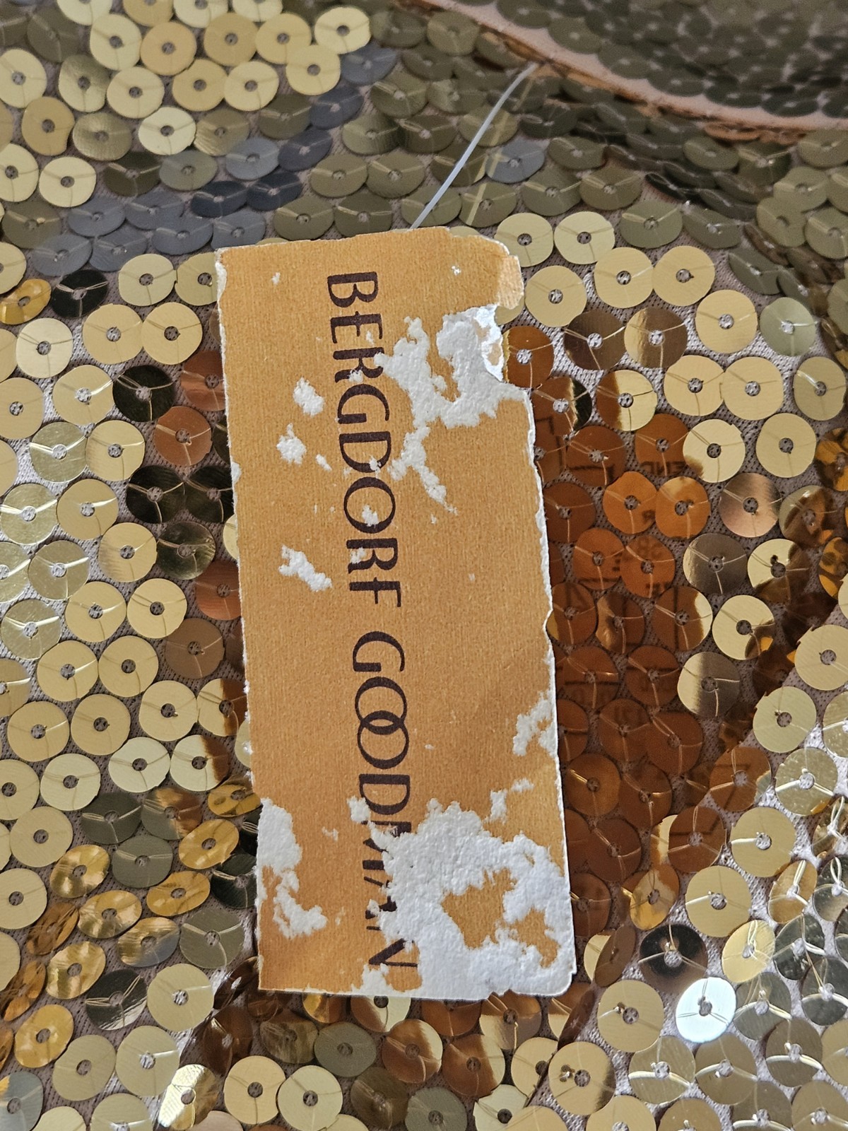 RARE NEW Vintage Bergdorf Goodman Plaza NY Baldanza Size 4 Gold Sequin Skirt NWT