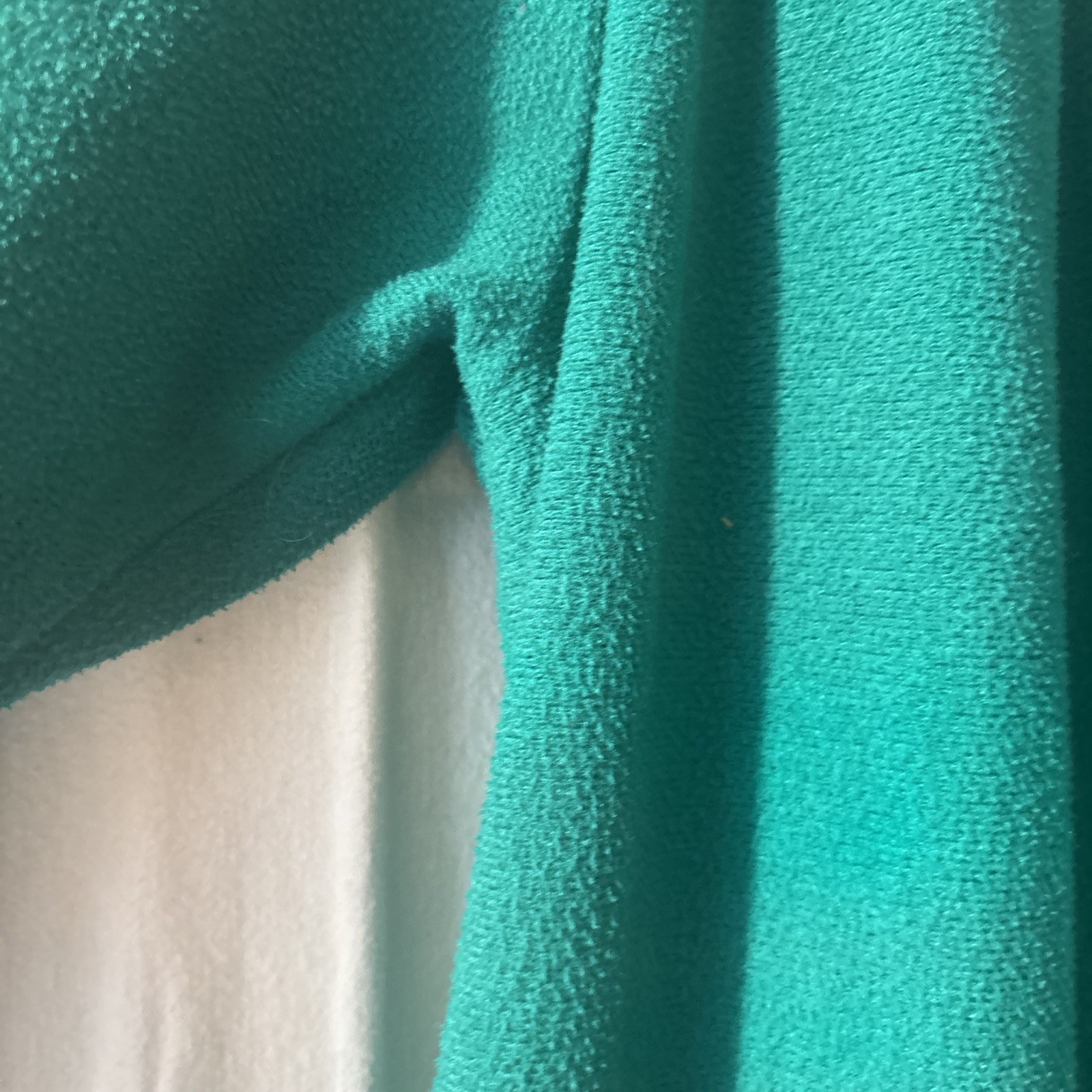 Vintage 60’s/70’s Women’s Emerald Green Fleece Long Bathrobe Grannycore Size M