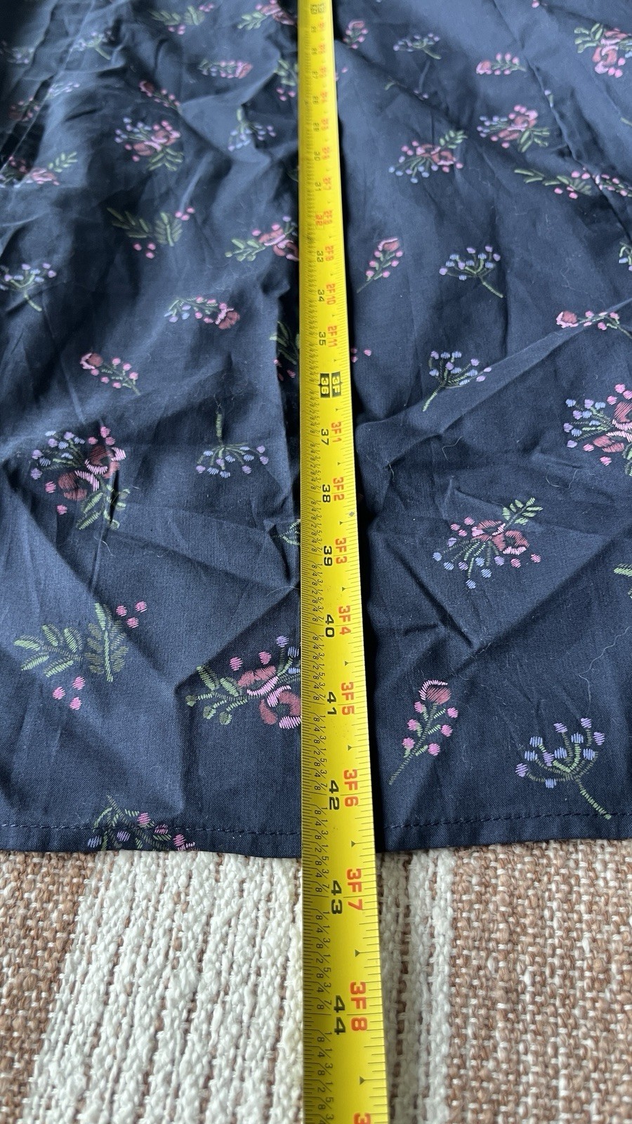 Retro Stage 1940s vintage-look puff sleeve floral dress costume – Medium 4/6
