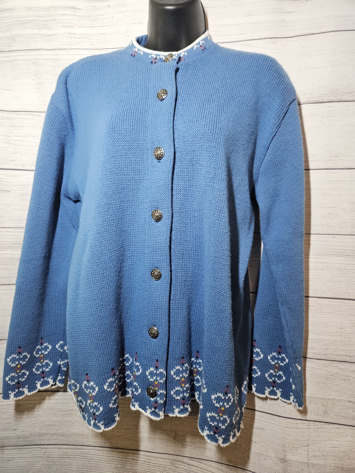 Vintage Jersild Women’s Sweater – LARGE (42) – Blue, 100% Acrylic