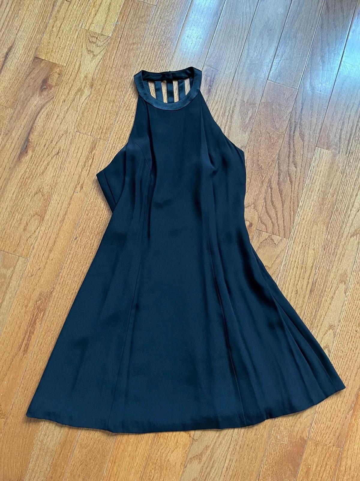 Vtg 80s/90s Strappy Back Black Mini Dress by Donna Ricco