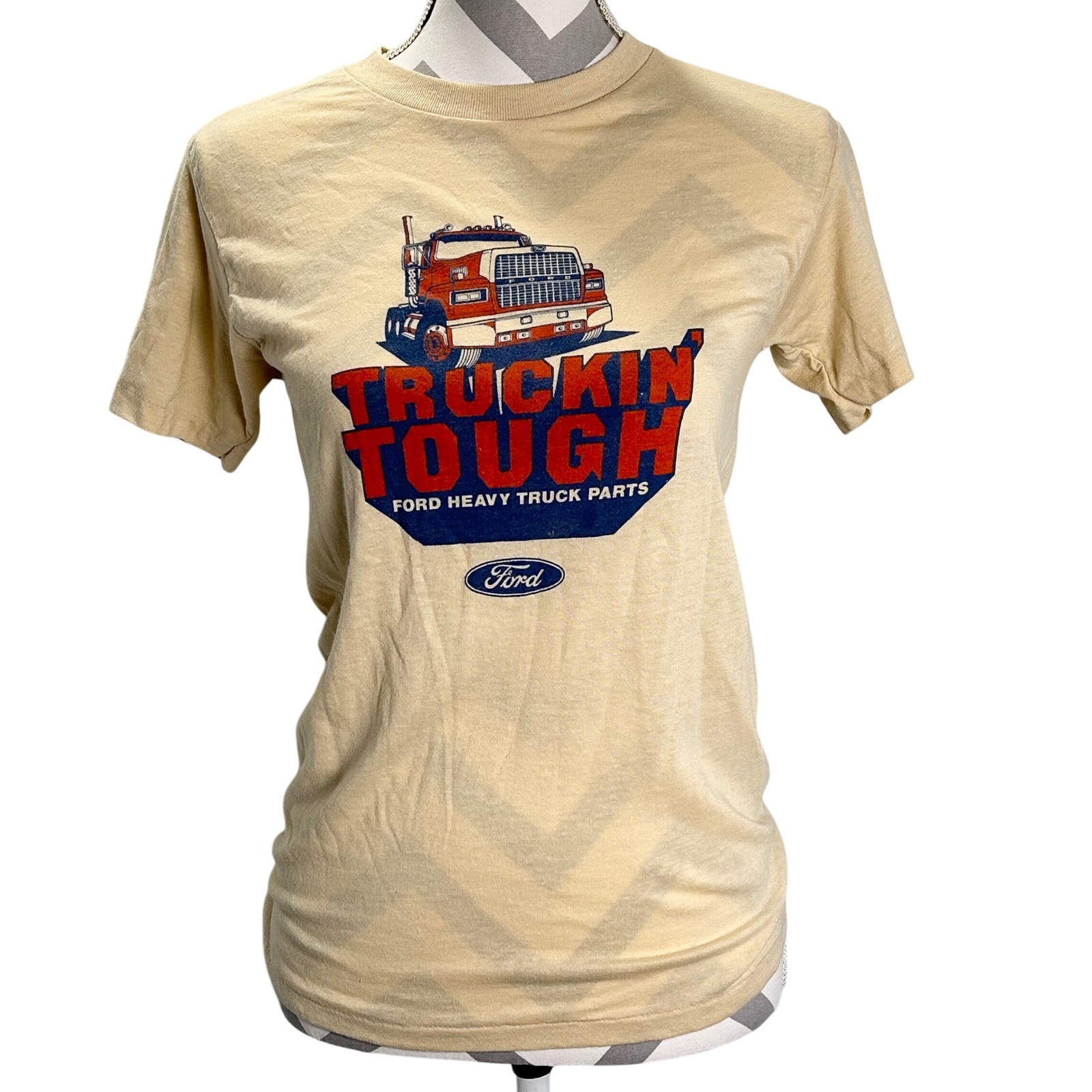 Vintage 80s Women’s Ford Truckin Tough T-Shirt Medium Single Stitch USA Made