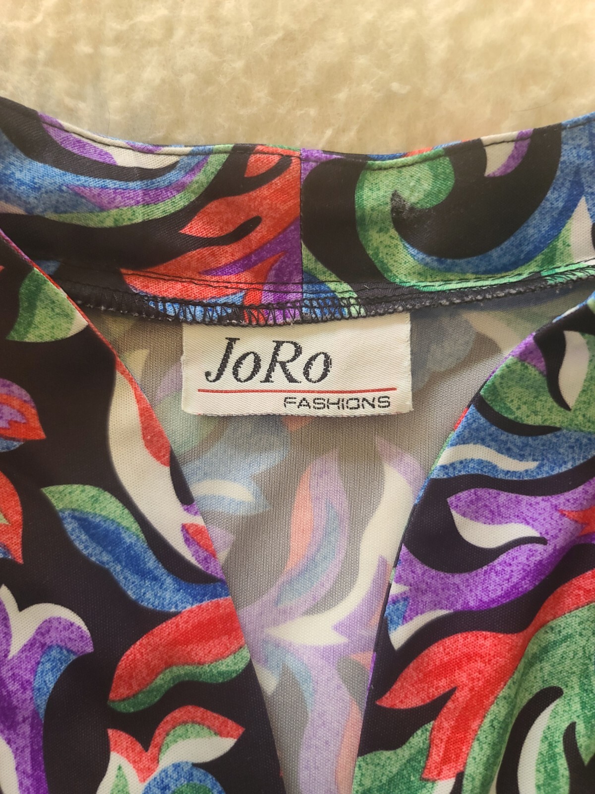 JoRo Vintage Retro 80s Women’s Paisley Short Sleeve Blouse Cottagecore XL