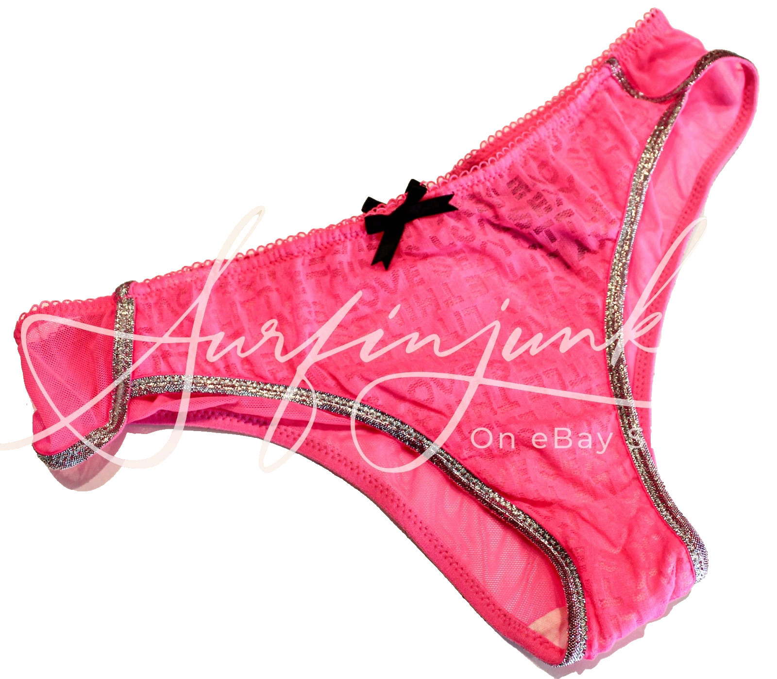 Victoria’s Secret Vintage Panties Panty Small Sexy Little Thing Pink Neon Bikini