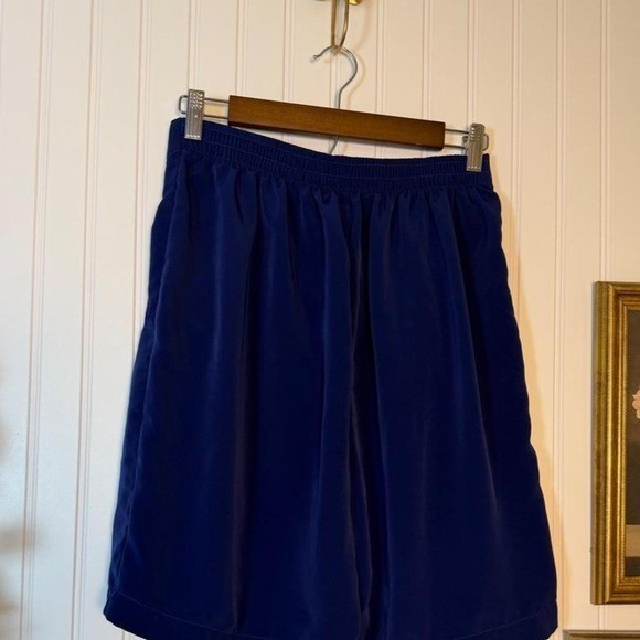 Vintage 80s Royal Blue High Waisted Culotte Shorts Medium