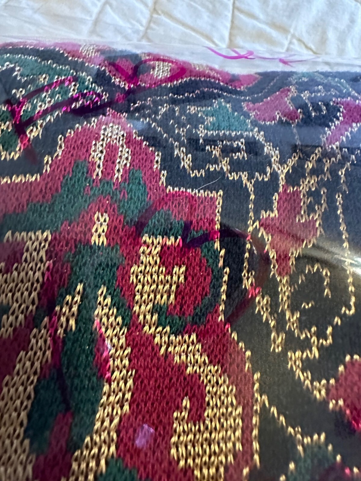 VTG 80s 90s Tapestry-Jumper Sweater Shoulder pads Retro cotton blend Grannycore